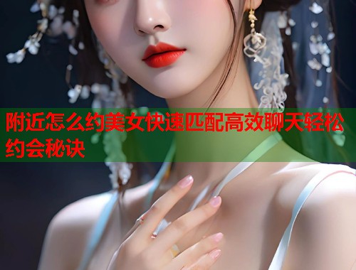 附近怎么约美女快速匹配高效聊天轻松约会秘诀